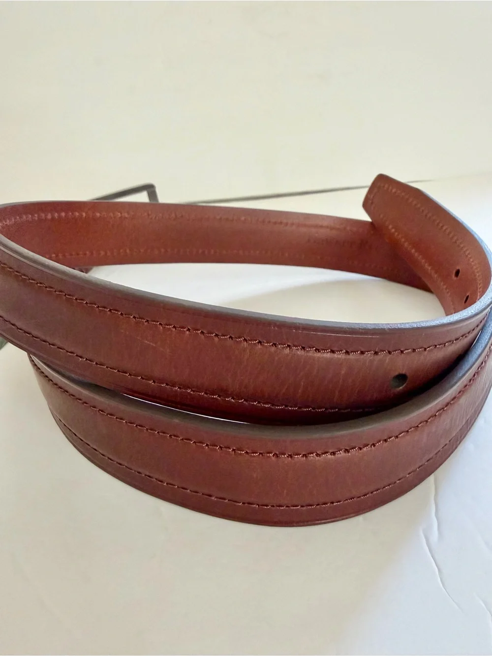 HAWKER Rye Mens Cedric Padded Leather Belt Brown - size 38 NWT